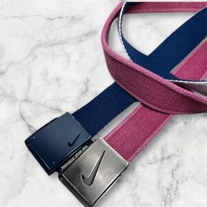 Nike Blue and red adjustable Canvas Belts bundle